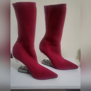 Sock Wedge Boots